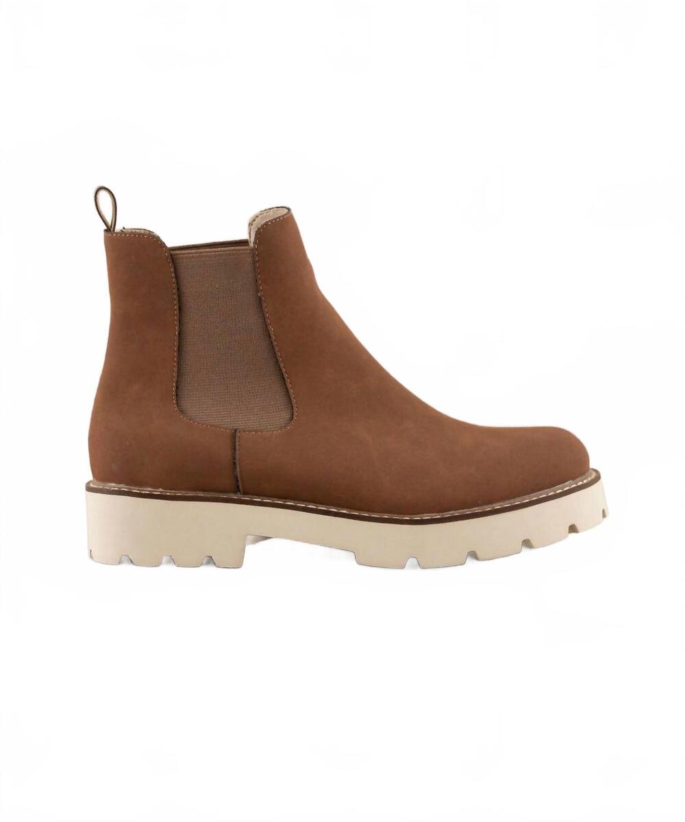 NEW OASIS SOCIETY women's gianna chunky sole chelsea boot in brown